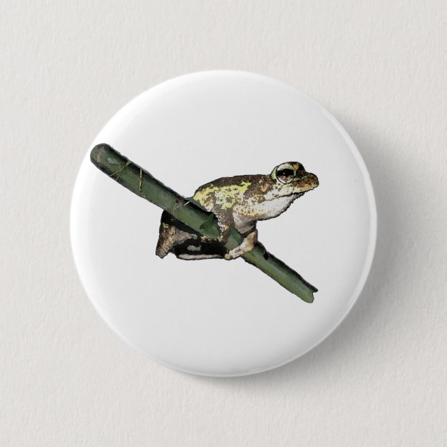 Little Tree Frog Oil Paint, Badge Button (Front)