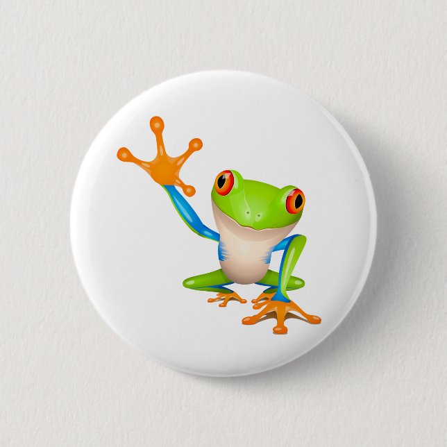 Little tree frog pinback button (Front)