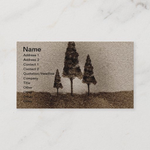 Customizable Little Trees Business Card Template