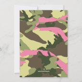 Little Trooper Army Military Girl Camo Baby Shower Invitation (Back)