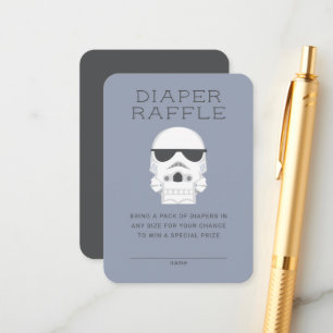 Little Trooper Baby Shower - Diaper Raffle Enclosure Card