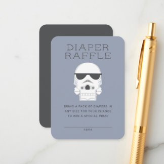 Little Trooper Baby Shower - Diaper Raffle Enclosure Card