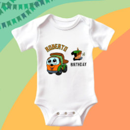 Little truck baby bodysuit