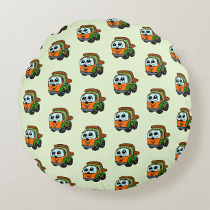 Little truck pattern round pillow