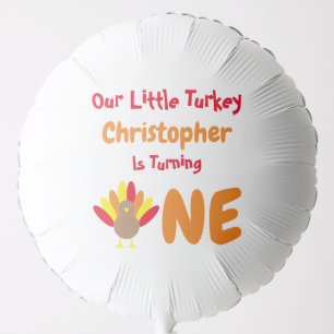 Little Turkey 1st Birthday Balloon
