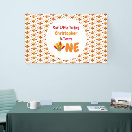 Little Turkey 1st Birthday Banner