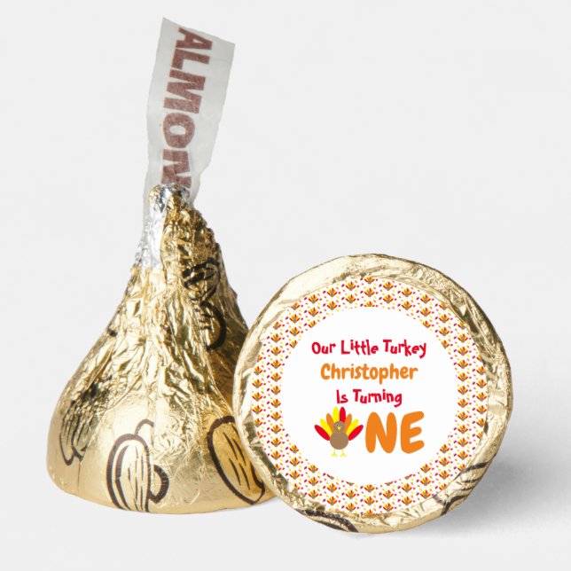 Little Turkey 1st Birthday Hershey®'s Kisses® (Front)