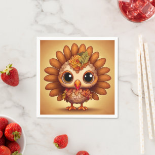 Little Turkey 4 Napkins