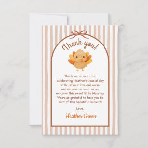 Little Turkey Baby Shower Thank You Card