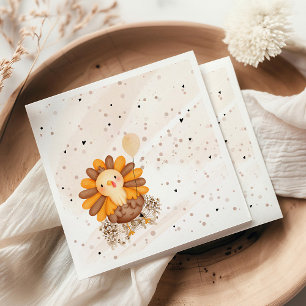 Little Turkey Baby Shower Thanksgiving Napkins