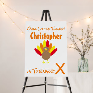 Little Turkey Birthday Foam Board
