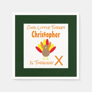 Little Turkey Birthday Napkins