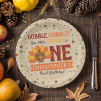 Little Turkey Fall Thanksgiving 1st Birthday