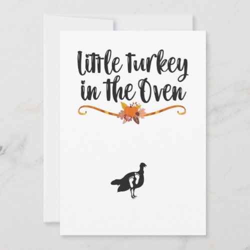 Little Turkey In the Oven Cute Pregnancy New baby Invitation