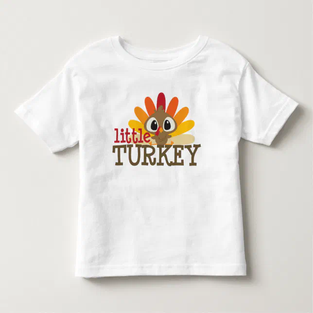 Little turkey kids toddler unisex Thanksgiving Toddler T-shirt | Zazzle