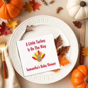 Little Turkey On The Way Napkins
