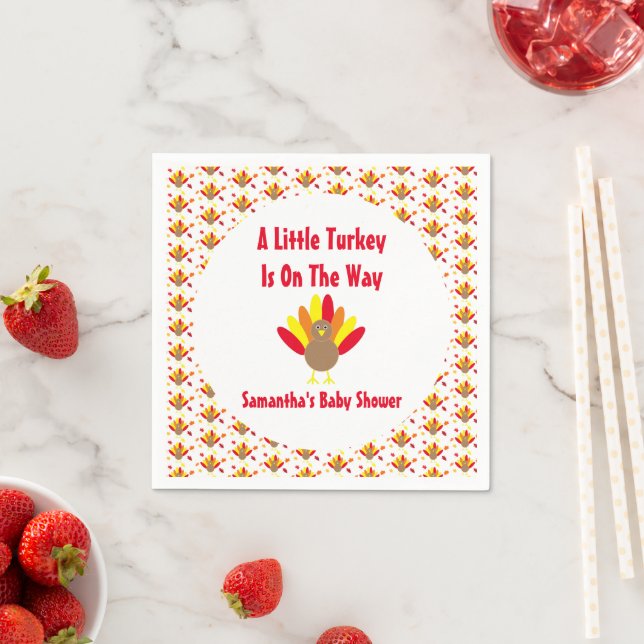 Little Turkey On The Way Napkins (Insitu)