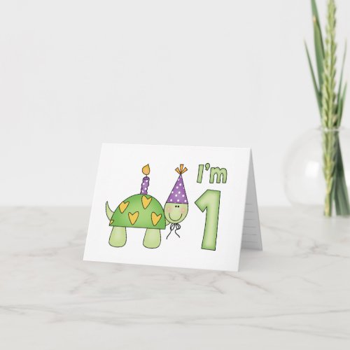 Little Turtle 1st Birthday Fill_in Invitation