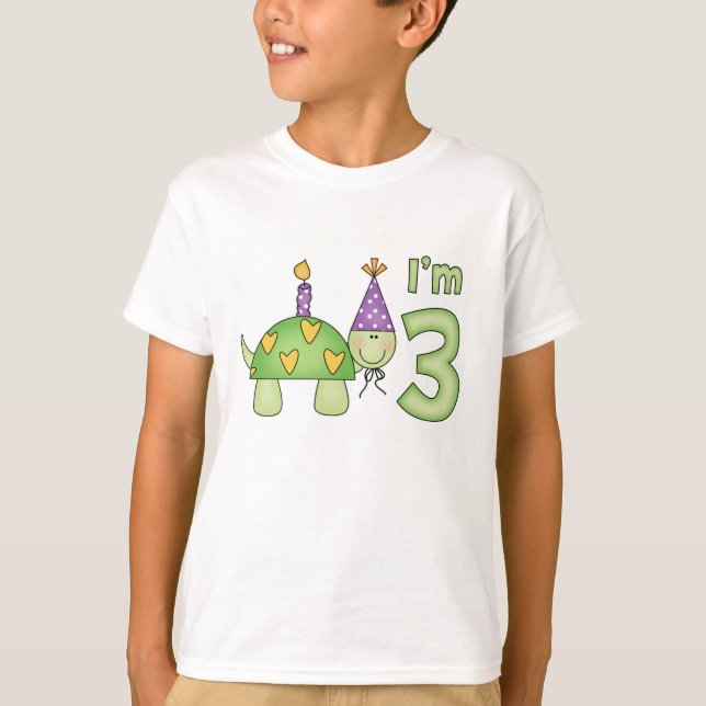 Little Turtle 3rd Birthday T-Shirt (Front)