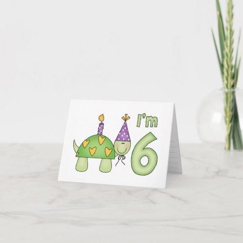 Little Turtle 6th Birthday Fill_in Invitation