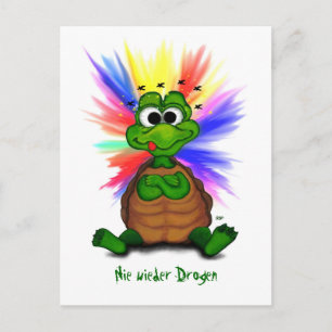 Little Turtle , Never more Drugs ! Postcard