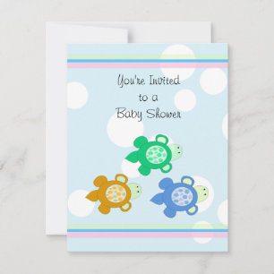 Little Turtles Baby Shower Invitation