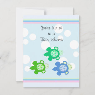 Little Turtles Baby Shower Invitation