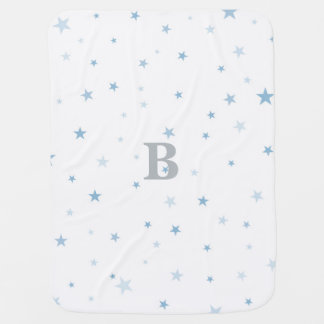 Little Twinkling Star Blue Baby Boy Nursery Receiving Blanket