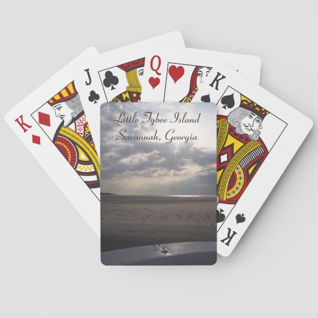 Little Tybee Island Beach at Sunrise | Savannah Poker Cards (Back)