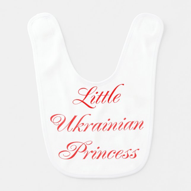 Little Ukrainian Princess baby girl bib (Front)