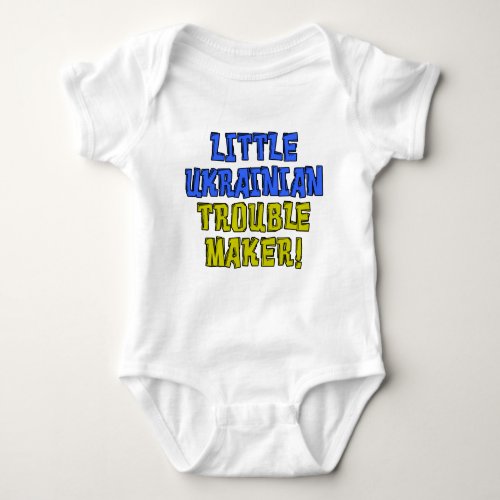 Little Ukrainian Trouble Maker Baby Bodysuit