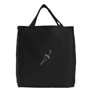 Little Umbrella Embroidered Tote Bag