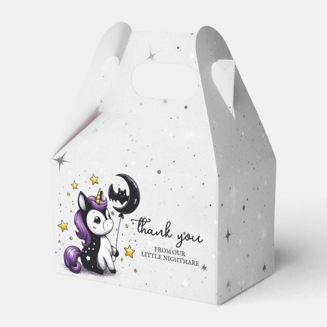 Little Unicorn Baby Shower Favor Boxes (Front Side)