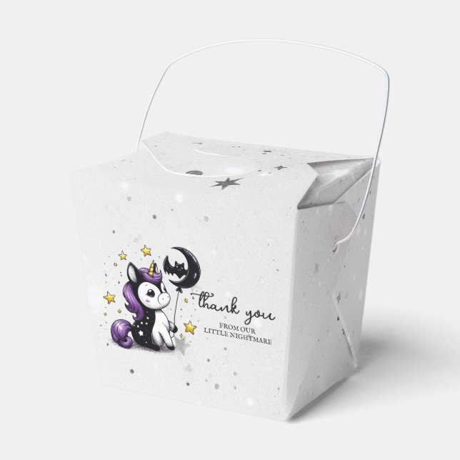 Little Unicorn Baby Shower Favor Boxes (Front Side)