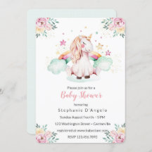 Little Unicorn Baby Shower Invitation