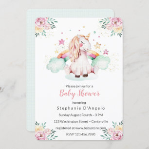 Little Unicorn Baby Shower Invitation