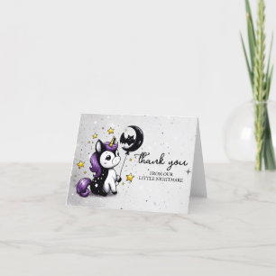 Little Unicorn Baby Shower Letterpress Thank You Card