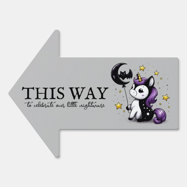 Little Unicorn Baby Shower Sign (Front)