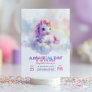 Little Unicorn Cute Soft Pastel Purple Birthday Invitation
