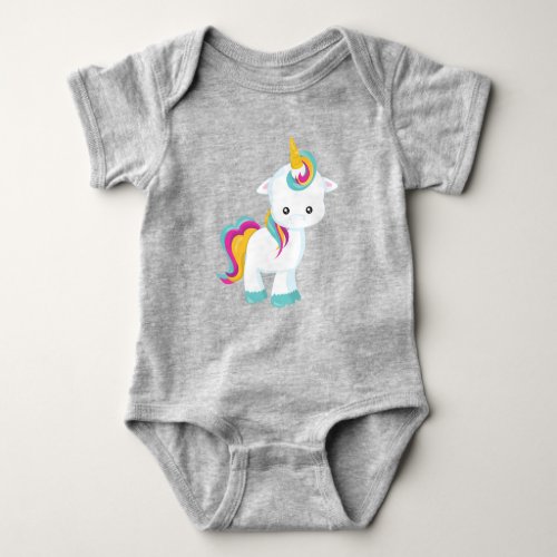 Little Unicorn Cute Unicorn Magic Unicorn Baby Bodysuit