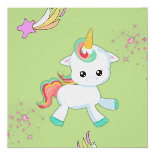 Little Unicorn on Green
