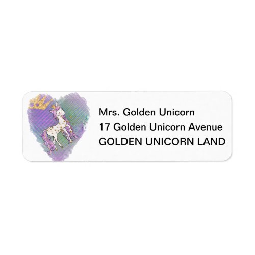 Little Unicorn Princess Label