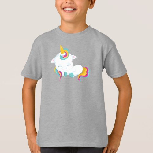 Little Unicorn Sleeping Unicorn Magic Unicorn T_Shirt