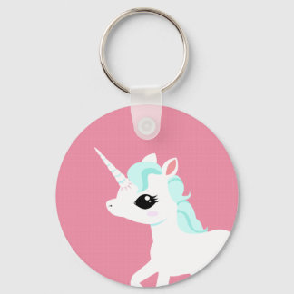 Little Unicorn with blue mane keychain