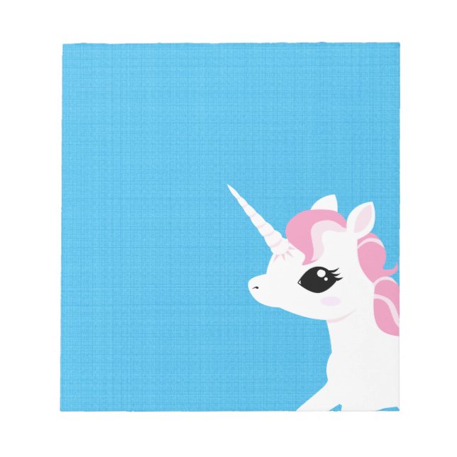 Little Unicorn with Pink mane notepad (Front)