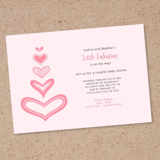 Little Valentine couples baby shower Invitation (Creator Uploaded)