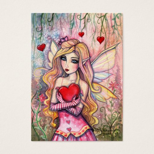 Customizable Little Valentine Fairy Valentine's Mini Cards Business Cards