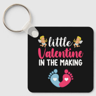 Little Valentine In The Making Pregnancy Pregnant Keychain