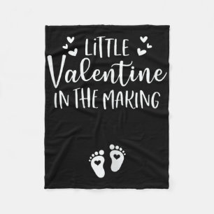 Little Valentine In The Making Valentines Day Preg Fleece Blanket
