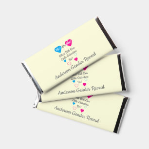 Little Valentine Valentine's Day Gender Reveal Hershey Bar Favors